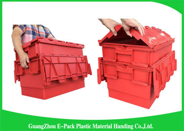 Hộp đựng có nắp gắn bằng nhựa màu đỏ / Thùng nhựa 43L