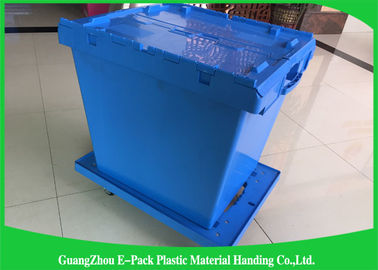 Các thùng vận chuyển bằng nhựa lớn hạng nặng có nắp đậy kèm theo