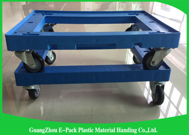 612 * 412 * 145mm Pallet tùy chỉnh bằng nhựa di chuyển Dolly với bánh xe PU Công suất 150KG
