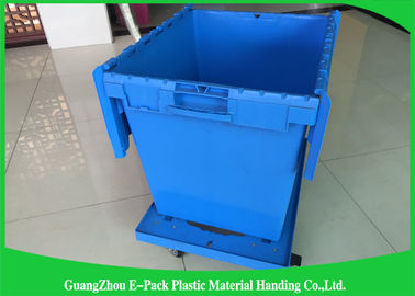 Hộp đựng có nắp đậy bằng nhựa có thể xếp chồng lên nhau Tiết kiệm không gian hậu cần Vận chuyển dễ dàng