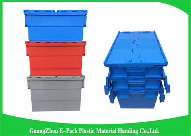 Các thùng chứa bằng nhựa có thể xếp chồng lên nhau có nắp đậy kèm theo Nhiệm vụ nặng nề