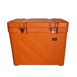 Hộp nhựa cách nhiệt không độc hại màu cam, Hộp bảo quản lạnh dã ngoại 110L