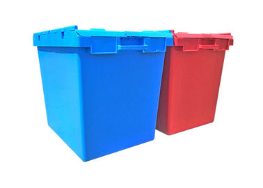750 * 570 * 625MM Hộp đựng có nắp đậy kèm theo chồng / Hộp tote hậu cần bằng nhựa
