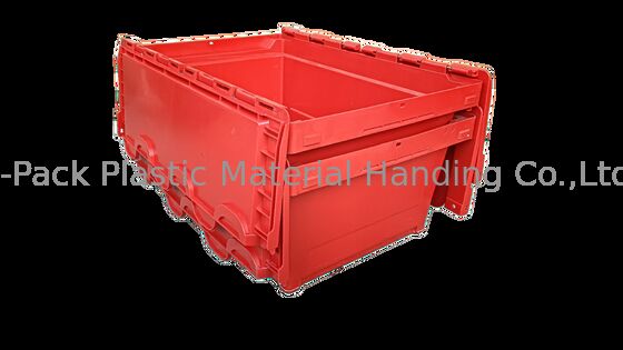 Thùng nhựa PP chống va đập có nắp gắn liền Kích thước tiêu chuẩn 600x400mm Tùy chỉnh màu sắc và in logo lớn để tải