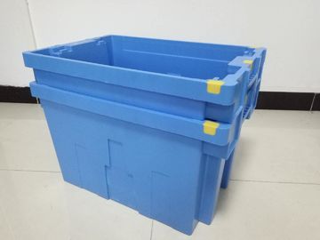 Xếp chồng làm tổ Hộp tote bằng nhựa rắn Kích thước tiêu chuẩn 600 * 400mm
