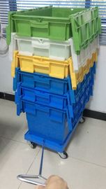 3 inch Bốn bánh xe PU Xếp chồng bằng nhựa Dolly Bánh lái di chuyển tùy chỉnh