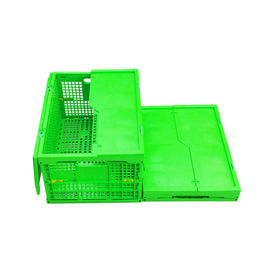 Thân lưới gấp bằng nhựa PP màu xanh lá cây tùy chỉnh + Đáy rắn