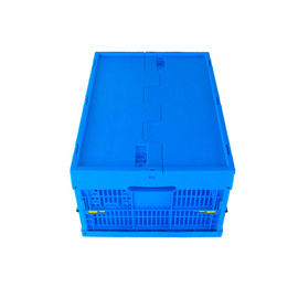 Nắp gắn kèm theo Thùng nhựa có thể thu gọn 600 * 400 * 265 mm Thân lưới đáy rắn