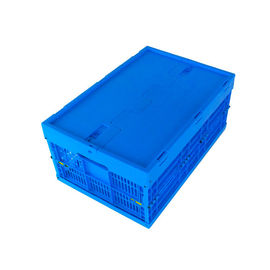 Nắp gắn kèm theo Thùng nhựa có thể thu gọn 600 * 400 * 265 mm Thân lưới đáy rắn