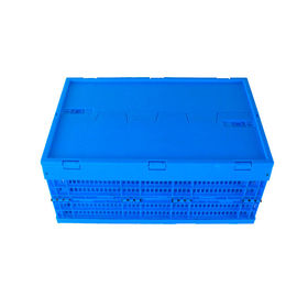 Nắp gắn kèm theo Thùng nhựa có thể thu gọn 600 * 400 * 265 mm Thân lưới đáy rắn