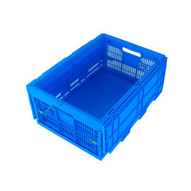 Nắp gắn kèm theo Thùng nhựa có thể thu gọn 600 * 400 * 265 mm Thân lưới đáy rắn