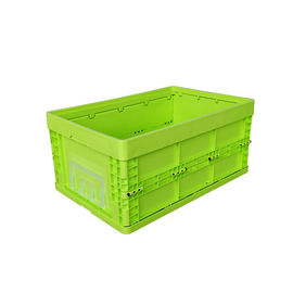 Kích thước tiêu chuẩn Hộp nhựa có thể gập lại màu xanh lá cây / Hộp nhựa có thể gập lại