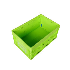 Kích thước tiêu chuẩn Hộp nhựa có thể gập lại màu xanh lá cây / Hộp nhựa có thể gập lại