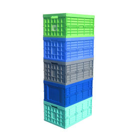 Công suất tải 30kgs Thùng chứa xếp chồng có thể gập lại được Virgin PP Dòng 600 * 400 mm