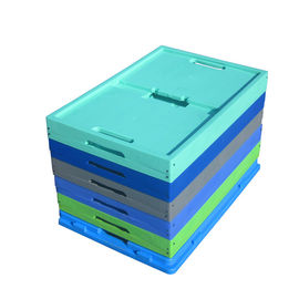 Công suất tải 30kgs Thùng chứa xếp chồng có thể gập lại được Virgin PP Dòng 600 * 400 mm