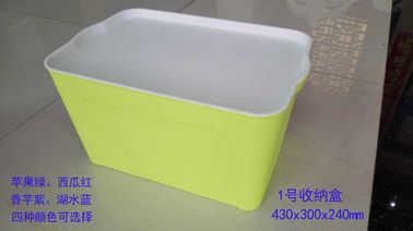 Hộp lưu trữ bằng nhựa màu vàng có nắp / Thùng chứa bằng nhựa lớn