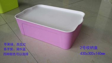 Hộp lưu trữ bằng nhựa màu vàng có nắp / Thùng chứa bằng nhựa lớn