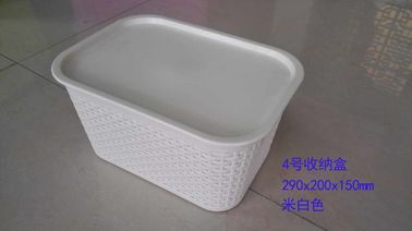 Hộp lưu trữ bằng nhựa màu vàng có nắp / Thùng chứa bằng nhựa lớn