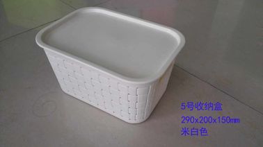 Hộp lưu trữ bằng nhựa màu vàng có nắp / Thùng chứa bằng nhựa lớn