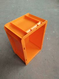 Màu cam Hộp chứa xếp chồng Euro 300 * 200 mm / Hộp chứa bằng nhựa có thể xếp chồng lên nhau