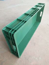 Hộp xếp chồng Polyethylene Euro Virgin 900 * 400 * 120 mm Gia cố bên trong để lưu trữ bộ phân chia tải ổn định