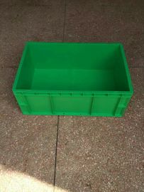 Virgin Polyethylene Green Thùng chứa nhựa có thể xếp chồng lên nhau 600 * 400 * 230mm Hệ thống phân loại và băng tải kích thước tiêu chuẩn
