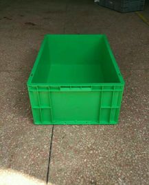 Virgin Polyethylene Green Thùng chứa nhựa có thể xếp chồng lên nhau 600 * 400 * 230mm Hệ thống phân loại và băng tải kích thước tiêu chuẩn