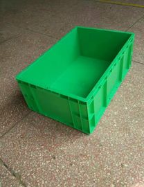 Virgin Polyethylene Green Thùng chứa nhựa có thể xếp chồng lên nhau 600 * 400 * 230mm Hệ thống phân loại và băng tải kích thước tiêu chuẩn