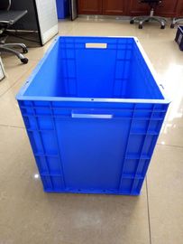 Virgin Polyethylene Blue 600 * 400 mm Hộp chứa xếp chồng Euro với sức tải 40kg