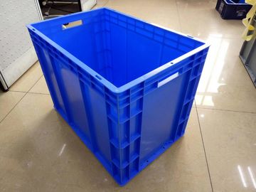Virgin Polyethylene Blue 600 * 400 mm Hộp chứa xếp chồng Euro với sức tải 40kg