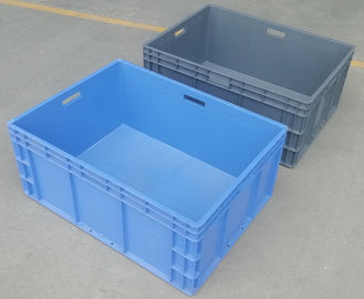 Khối lượng lớn Thùng nhựa nguyên sinh có thể xếp chồng lên nhau 800 * 600 * 340 mm Sức tải 45kg