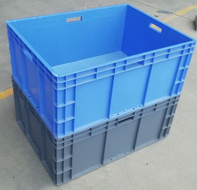 Khối lượng lớn Thùng nhựa nguyên sinh có thể xếp chồng lên nhau 800 * 600 * 340 mm Sức tải 45kg