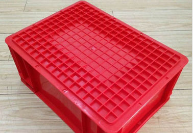 Hộp đựng bằng nhựa nguyên sinh màu đỏ Euro Xếp chồng lên nhau 400 * 300 mm Hệ thống phân loại băng tải Tùy chọn