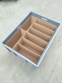 Virgin Polyethylene Blue 600 * 400 mm Hộp chứa xếp chồng Euro với sức tải 40kg