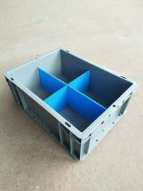 Virgin Polyethylene Blue 600 * 400 mm Hộp chứa xếp chồng Euro với sức tải 40kg