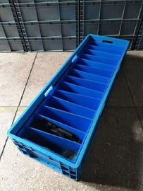 Nguyên liệu bền PP hoặc PE Chất liệu Euro Hộp đựng xếp chồng màu Tùy chỉnh 800 * 400 * 120mm