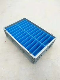 800 * 600 * 120 mm Hộp xếp chồng nhựa PP hoặc PE nguyên chất / Hộp xếp chồng Euro