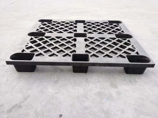 Vận chuyển nhẹ làm tổ 1200 * 1000 mm Bao bì một chiều Pallet nhựa Màu đen