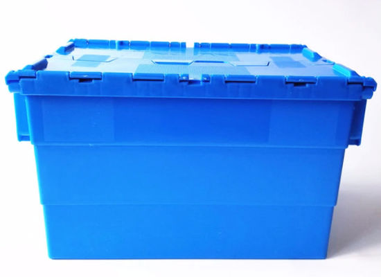 Hộp đựng bằng nhựa 60L màu xanh xám xanh có nắp