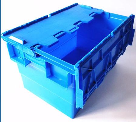 Hộp đựng bằng nhựa 60L màu xanh xám xanh có nắp