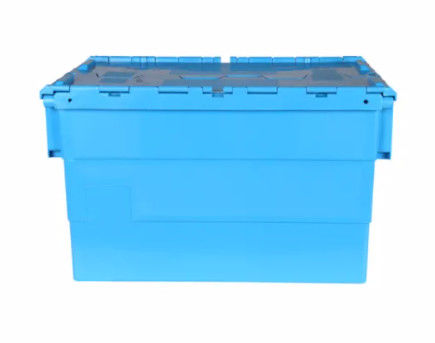 Hộp đựng có nắp gắn bằng nhựa nguyên sinh Có thể xếp chồng lên nhau Hộp tote di chuyển có thể xếp chồng lên nhau