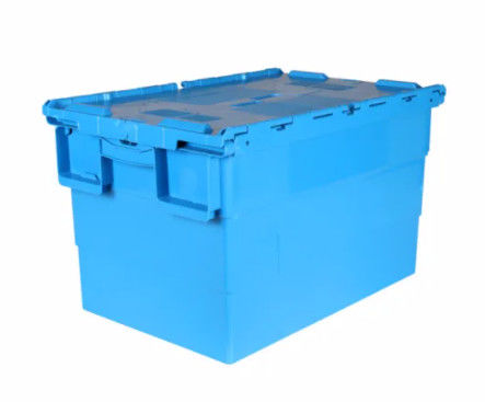 Hộp đựng có nắp gắn bằng nhựa nguyên sinh Có thể xếp chồng lên nhau Hộp tote di chuyển có thể xếp chồng lên nhau