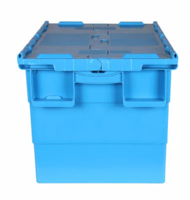 Hộp đựng có nắp gắn bằng nhựa nguyên sinh Có thể xếp chồng lên nhau Hộp tote di chuyển có thể xếp chồng lên nhau