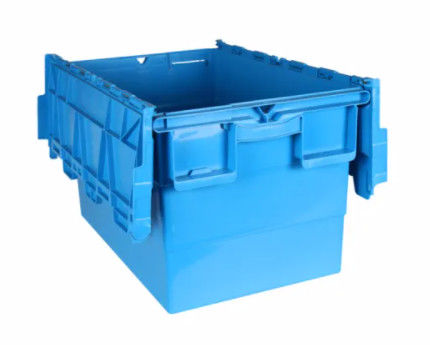 Hộp đựng có nắp gắn bằng nhựa nguyên sinh Có thể xếp chồng lên nhau Hộp tote di chuyển có thể xếp chồng lên nhau