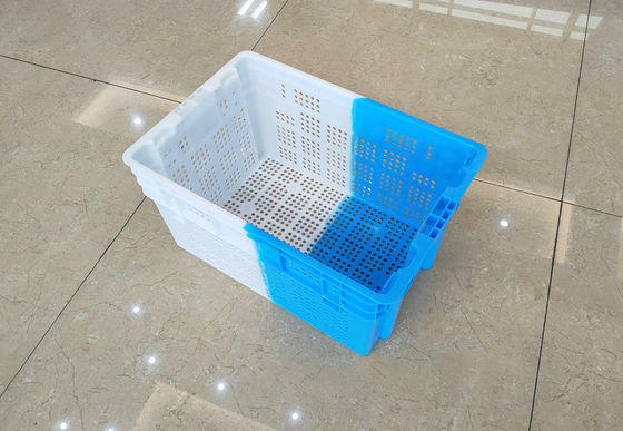 Vận chuyển hai màu Thùng nhựa lồng nhau cho trái cây và rau quả