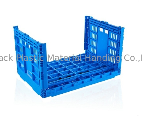 Thùng màu xanh có thể thu gọn có thể xếp chồng lên nhau Kho lưu trữ rau củ