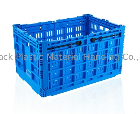 Thùng màu xanh có thể thu gọn có thể xếp chồng lên nhau Kho lưu trữ rau củ