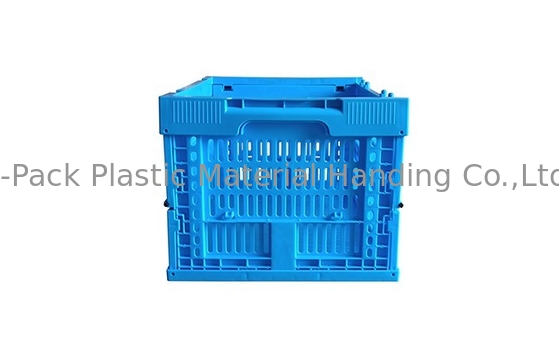 Kích thước nhỏ 400 * 300mm Thùng nhựa rau quả màu xanh lam