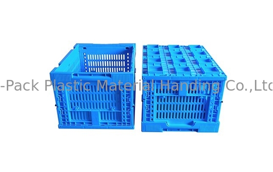 Kích thước nhỏ 400 * 300mm Thùng nhựa rau quả màu xanh lam
