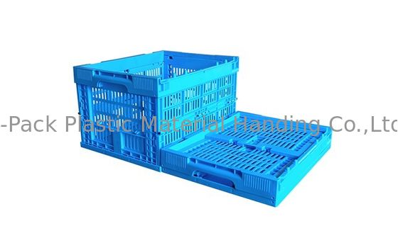 Kích thước nhỏ 400 * 300mm Thùng nhựa rau quả màu xanh lam